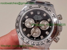 Replica Rolex Daytona 126505 Gain Weight QF 1:1 Best SuperCLone Black Dial Diamond SH4131 V6