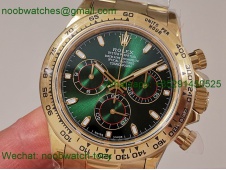 Replica Rolex Daytona 126508 Gain Weight Yellow Gold QF 1:1 Best SuperClone Green Dial SH4131 V6