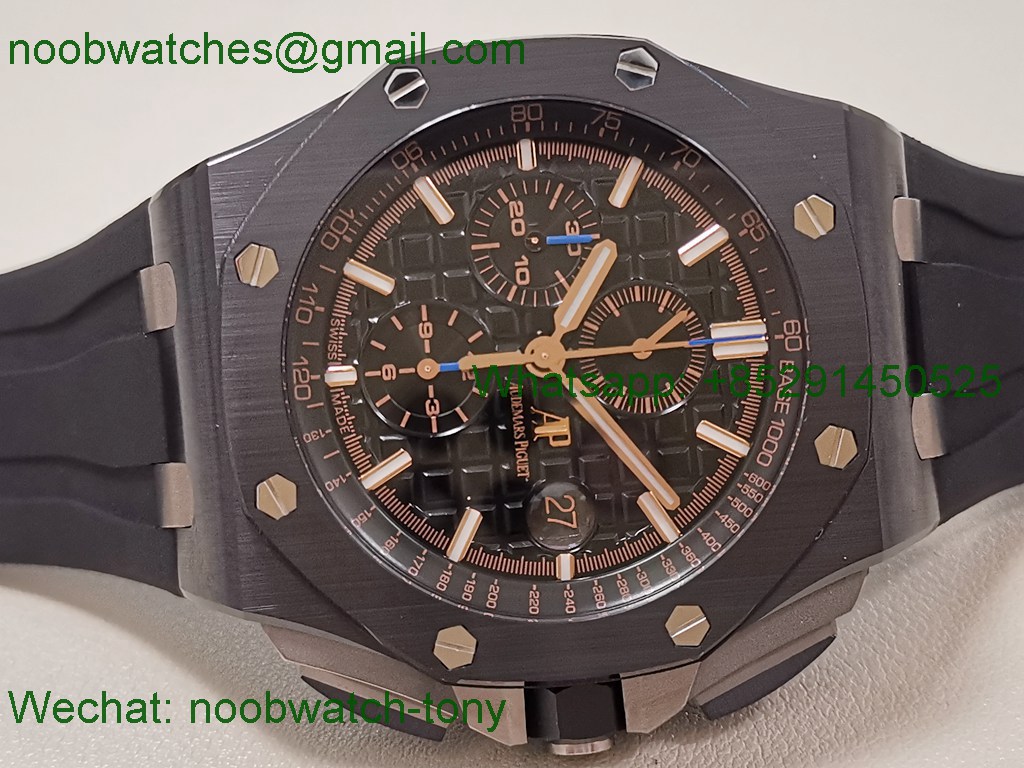 Replica Audemars Piguet AP ROO Offshore 44mm Black Ceramic TKF SuperClone A3126