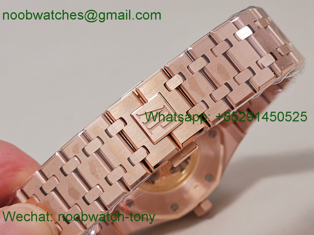 Replica Audemars Piguet AP Royal Oak 15407 Rose Gold Openworked THBF 1:1 Best SuperClone SA3132 V2
