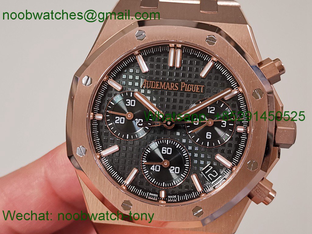 Replica Audemars Piguet AP Royal Oak Chrono 26240 Rose Gold APSF 1:1 Best SuperCLone Green Dial SA4401
