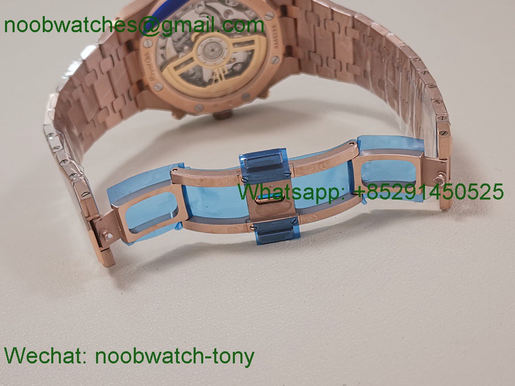 Replica Audemars Piguet AP Royal Oak Chrono 26240 Rose Gold APSF 1:1 Best SuperCLone Green Dial SA4401