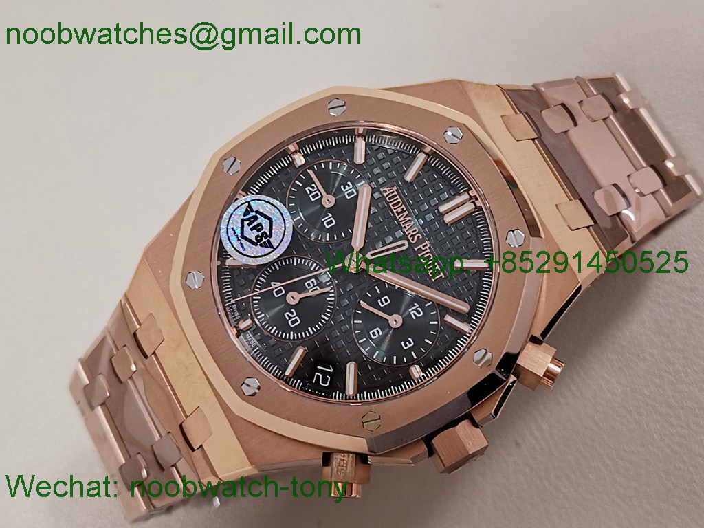 Replica Audemars Piguet AP Royal Oak Chrono 26240 Rose Gold APSF 1:1 Best SuperCLone Green Dial SA4401
