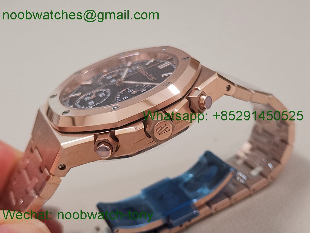 Replica Audemars Piguet AP Royal Oak Chrono 26240 Rose Gold APSF 1:1 Best SuperCLone Green Dial SA4401