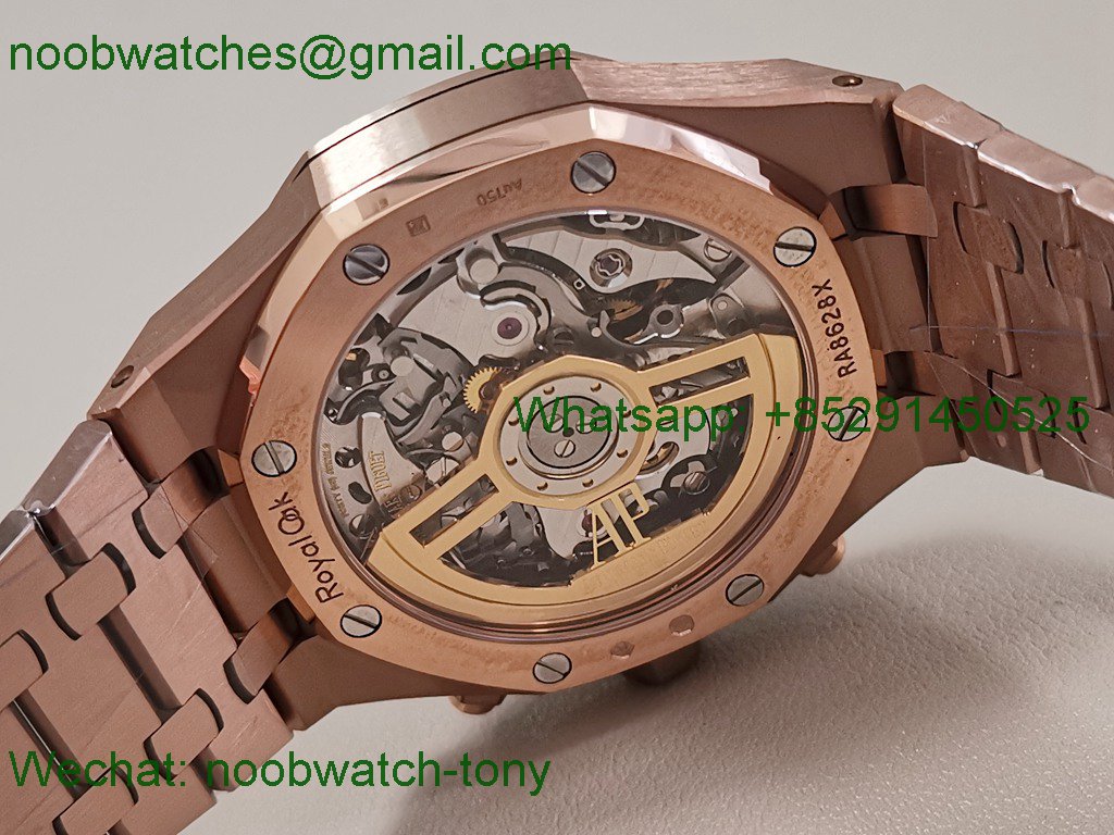 Replica Audemars Piguet AP Royal Oak Chrono 26240 Rose Gold APSF 1:1 Best SuperCLone Green Dial SA4401