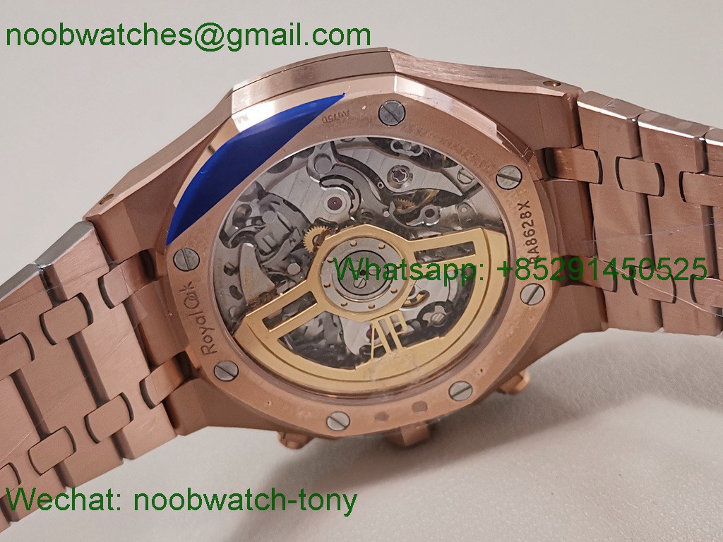 Replica Audemars Piguet AP Royal Oak Chrono 26240 Rose Gold APSF 1:1 Best SuperCLone Black Dial SA4401