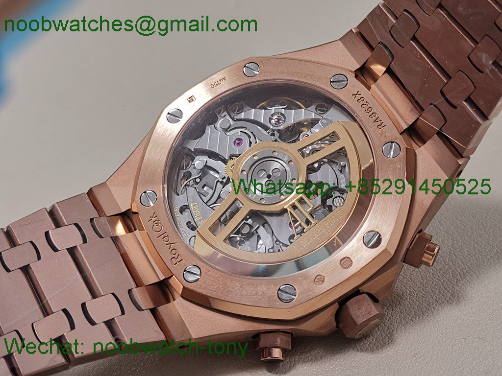 Replica Audemars Piguet AP Royal Oak Chrono 26240 Rose Gold APSF 1:1 Best SuperCLone Black Dial SA4401