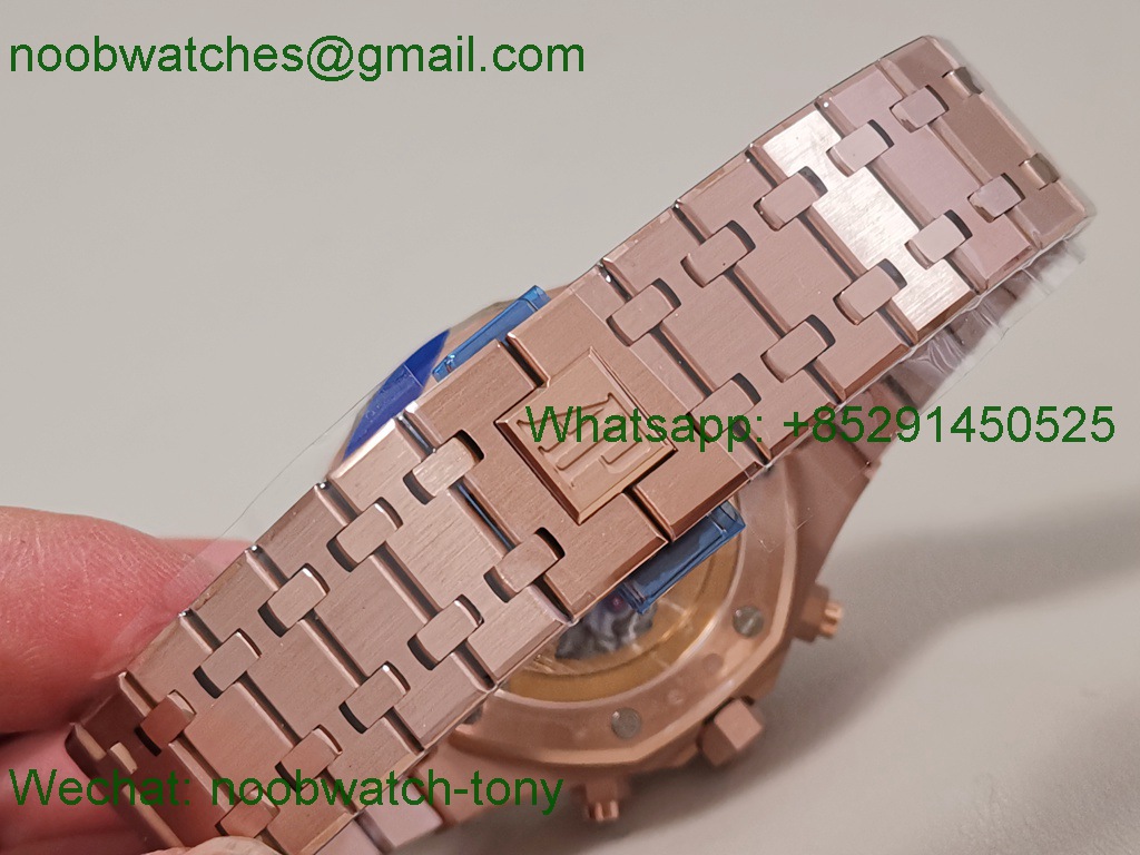 Replica Audemars Piguet AP Royal Oak Chrono 26240 Rose Gold APSF 1:1 Best SuperCLone Black Dial SA4401