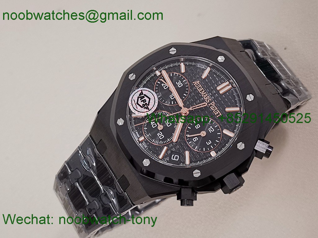 Replica Audemars Piguet AP Royal Oak Chrono 26240 Black Ceramic APSF 1:1 Best SuperCLone SA4401
