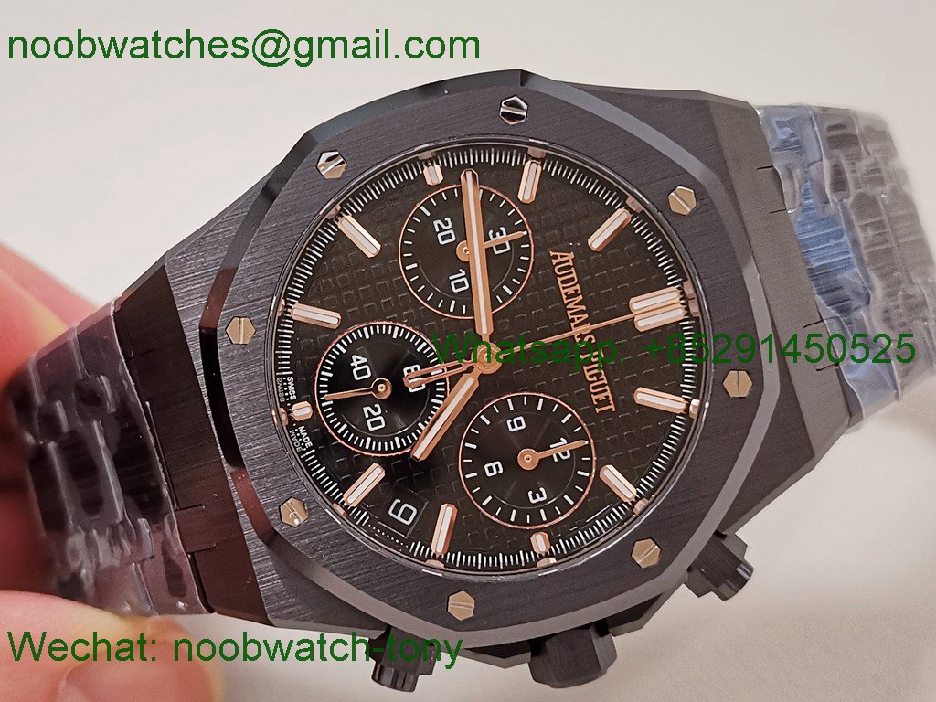 Replica Audemars Piguet AP Royal Oak Chrono 26240 Black Ceramic APSF 1:1 Best SuperCLone SA4401