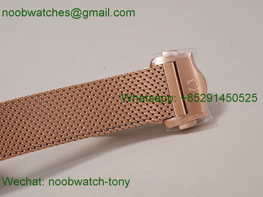 Replica OMEGA Seamaster 300M Diver Rose Gold VSF 1:1 Best SuperCLone Black Dial Red Bezel A8806