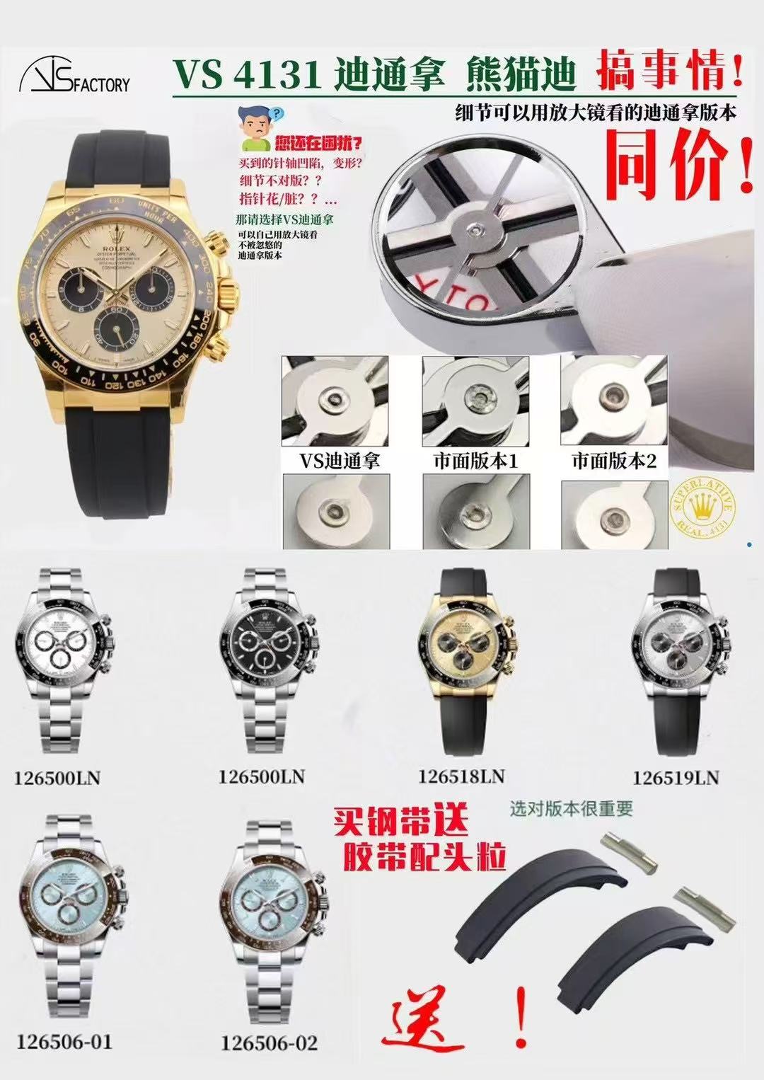 Replica Rolex Daytona 126518 Gain Weight VSF 1:1 SuperCLone Gold Dial Oysterflex DD4131