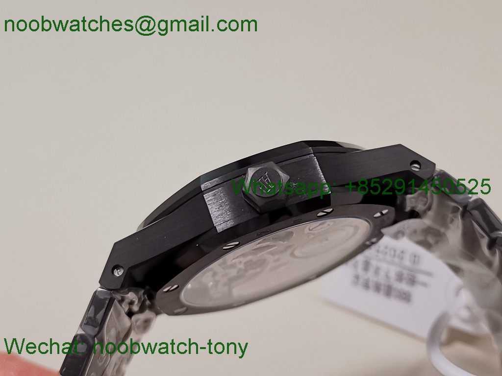 Replica Audemars Piguet AP Royal Oak 41mm Tourbillon DLC BBS Best SuperCLone Black Dial 