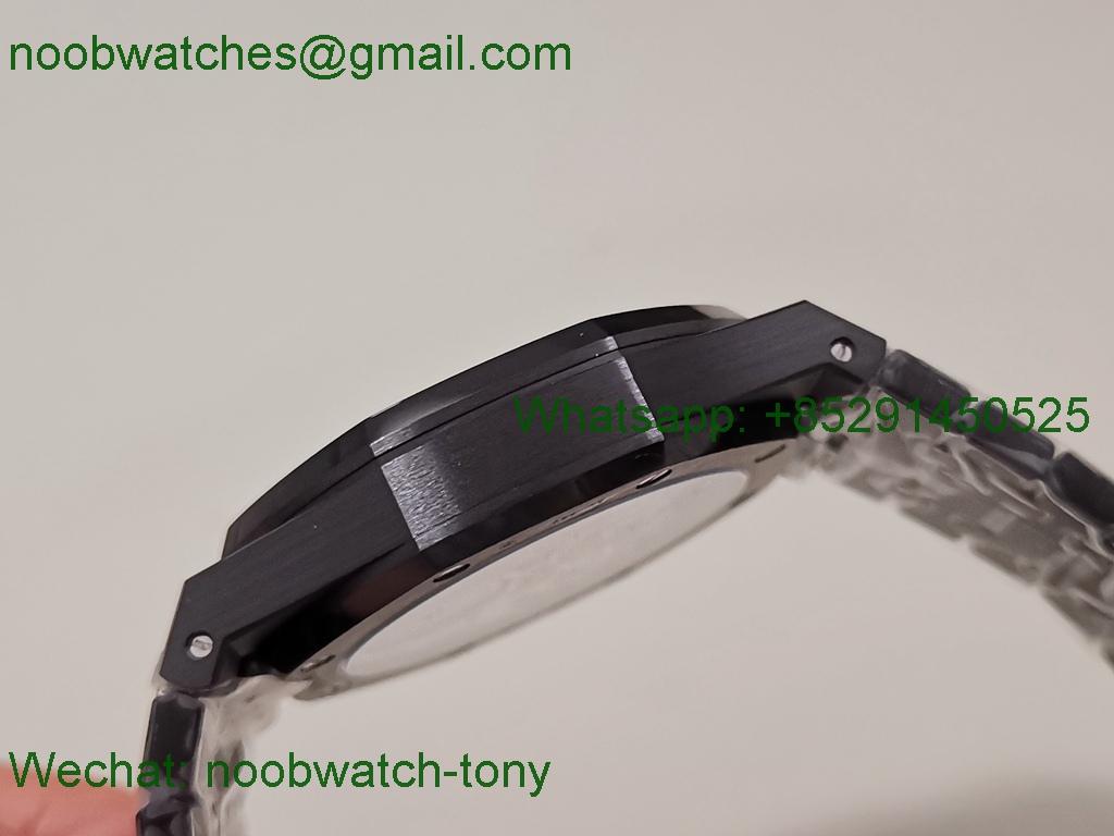 Replica Audemars Piguet AP Royal Oak 41mm Tourbillon DLC BBS Best SuperCLone Black Dial 