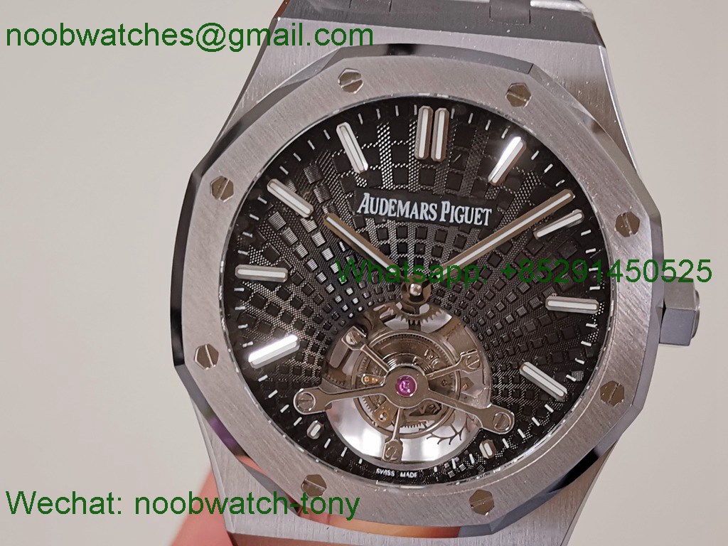 Replica Audemars Piguet AP Royal Oak 41mm Tourbillon SS BBS Best SuperCLone Gray Dial