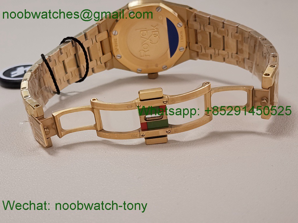 Replica Audemars Piguet AP Lady Royal Oak 33mm Yellow Gold ZF 1:1 Best White Dial Diamonds ETA Quartz