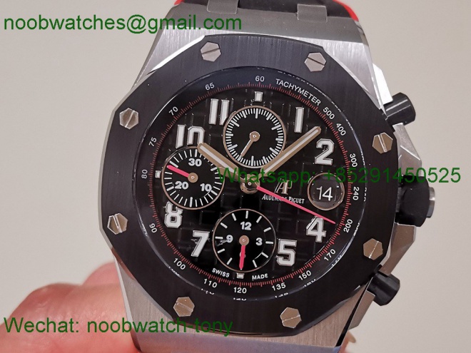 Replica Audemars Piguet AP Offshore Knight TKF 1:1 Best SuperCLone Black Dial Red A3126