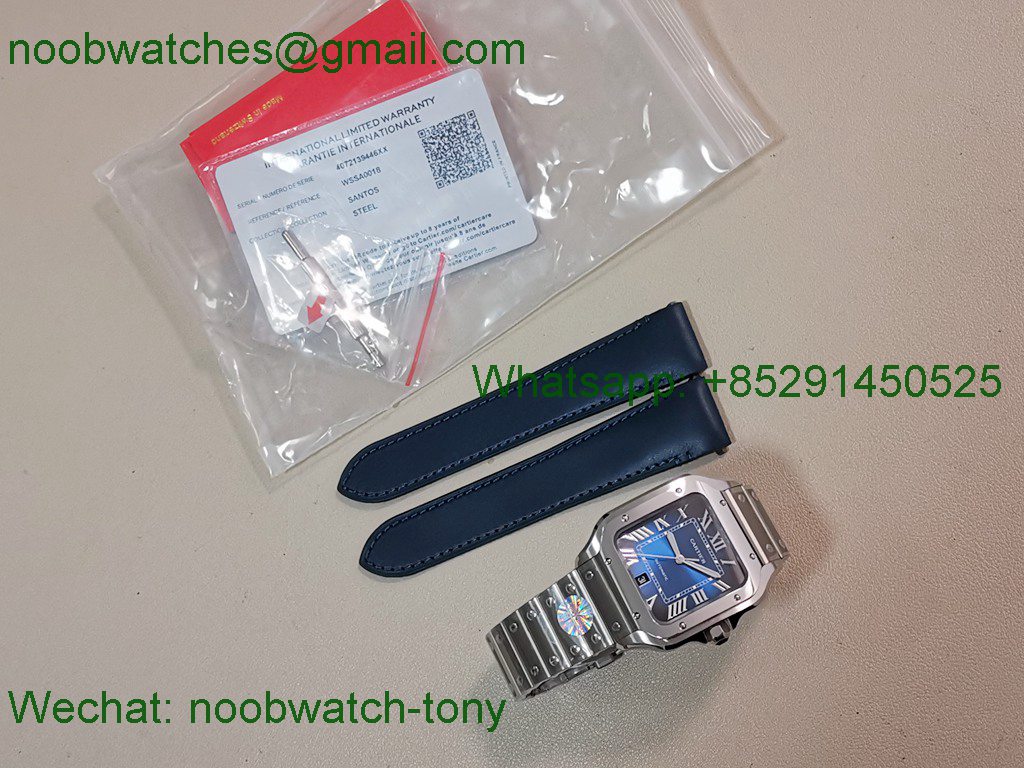 Replica Cartier Santos De Cartier 40mm Mens XL Blue Dial BVF MY9015 SuperClone