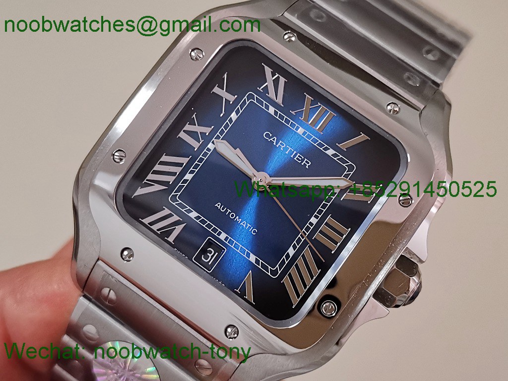 Replica Cartier Santos De Cartier 40mm Mens XL Blue Dial BVF MY9015 SuperClone