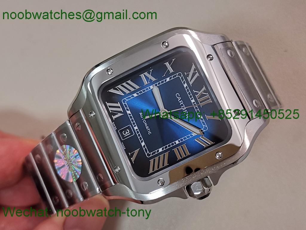 Replica Cartier Santos De Cartier 40mm Mens XL Blue Dial BVF MY9015 SuperClone