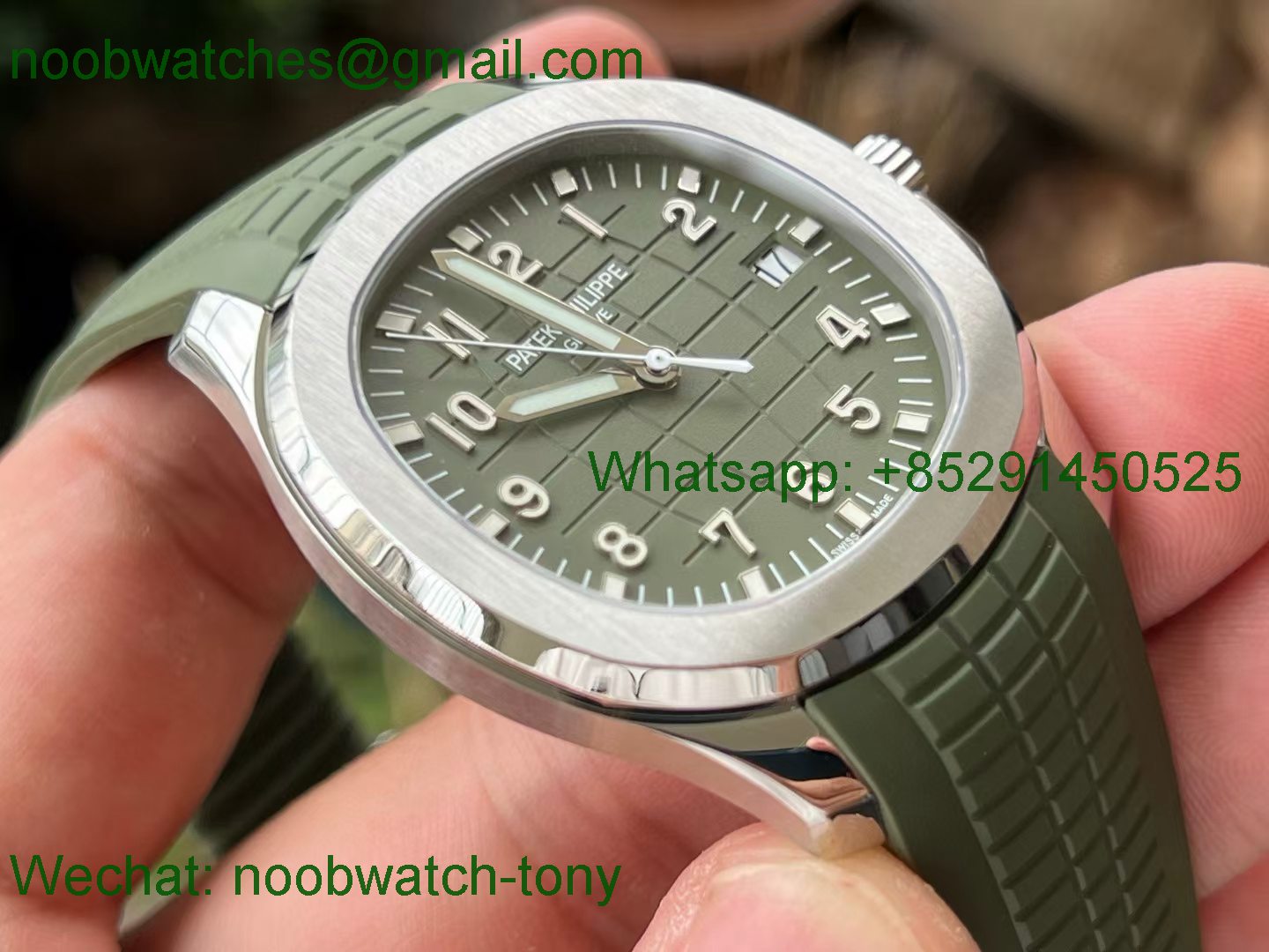 Replica Patek Philippe Aquanaut 5168G Gain Weight APW 1:1 Best SuperClone Green Dial Rubber 324CS
