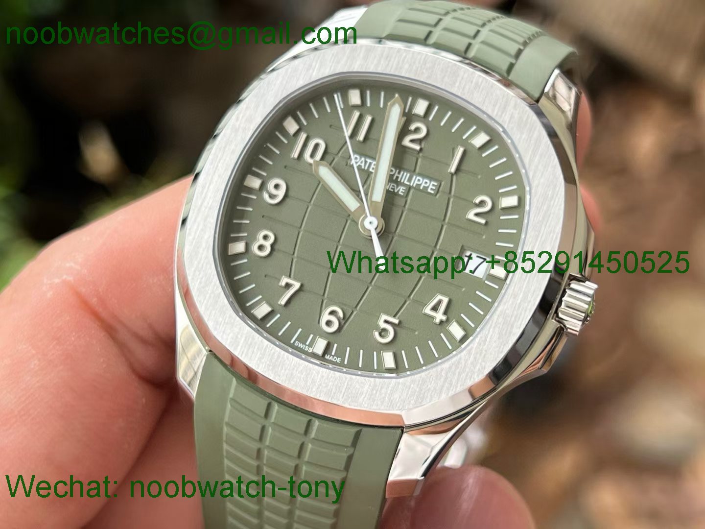 Replica Patek Philippe Aquanaut 5168G Gain Weight APW 1:1 Best SuperClone Green Dial Rubber 324CS