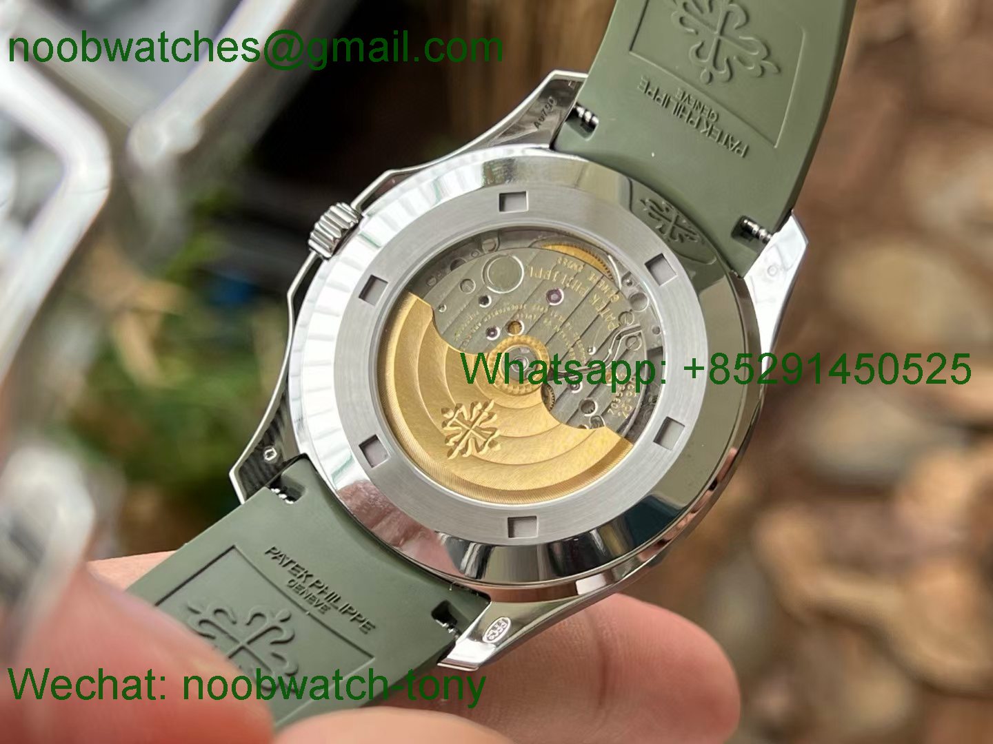 Replica Patek Philippe Aquanaut 5168G Gain Weight APW 1:1 Best SuperClone Green Dial Rubber 324CS