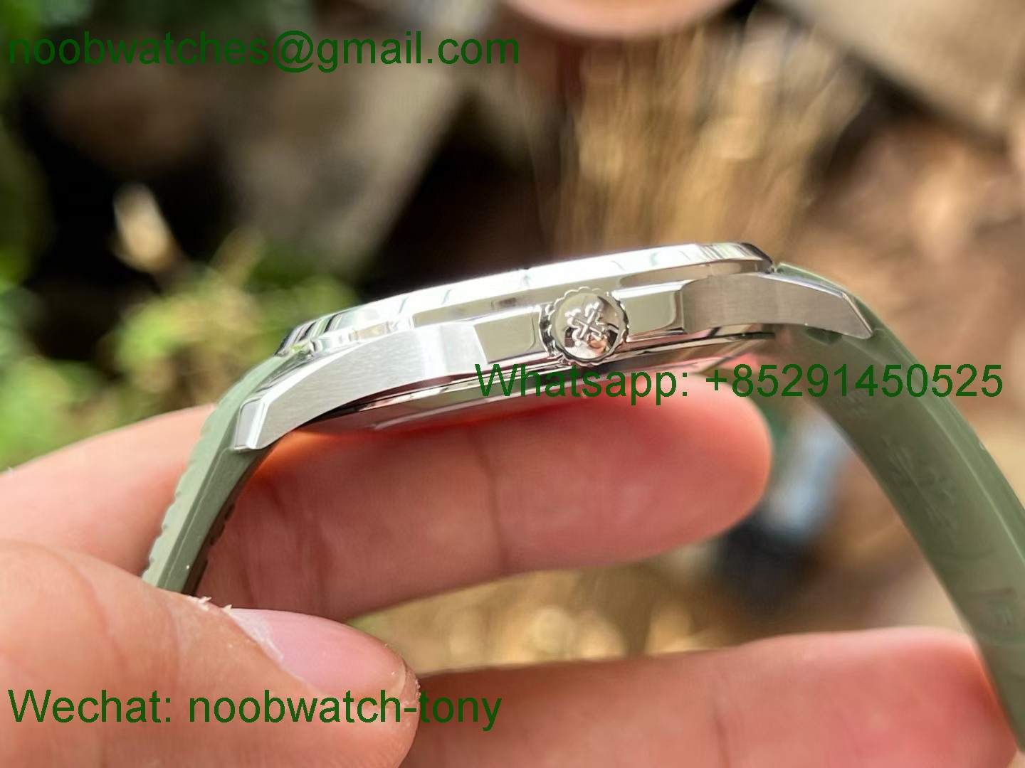 Replica Patek Philippe Aquanaut 5168G Gain Weight APW 1:1 Best SuperClone Green Dial Rubber 324CS