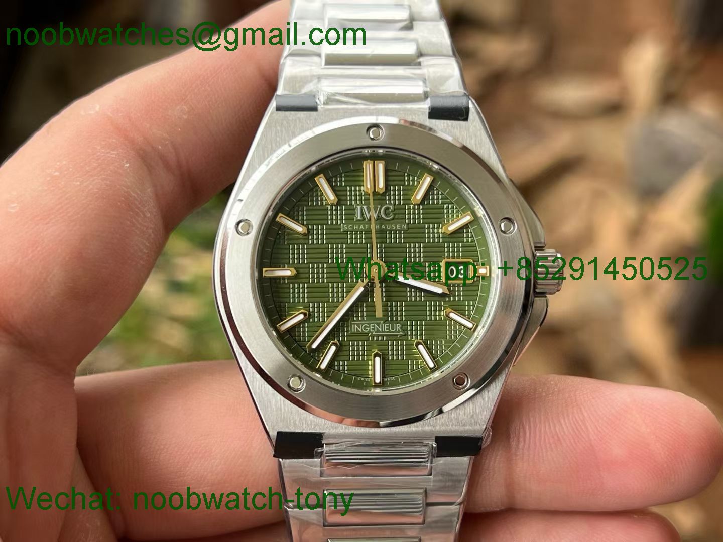 Replica IWC Ingenieur IW328903 V7F SuperClone Green Dial 2892