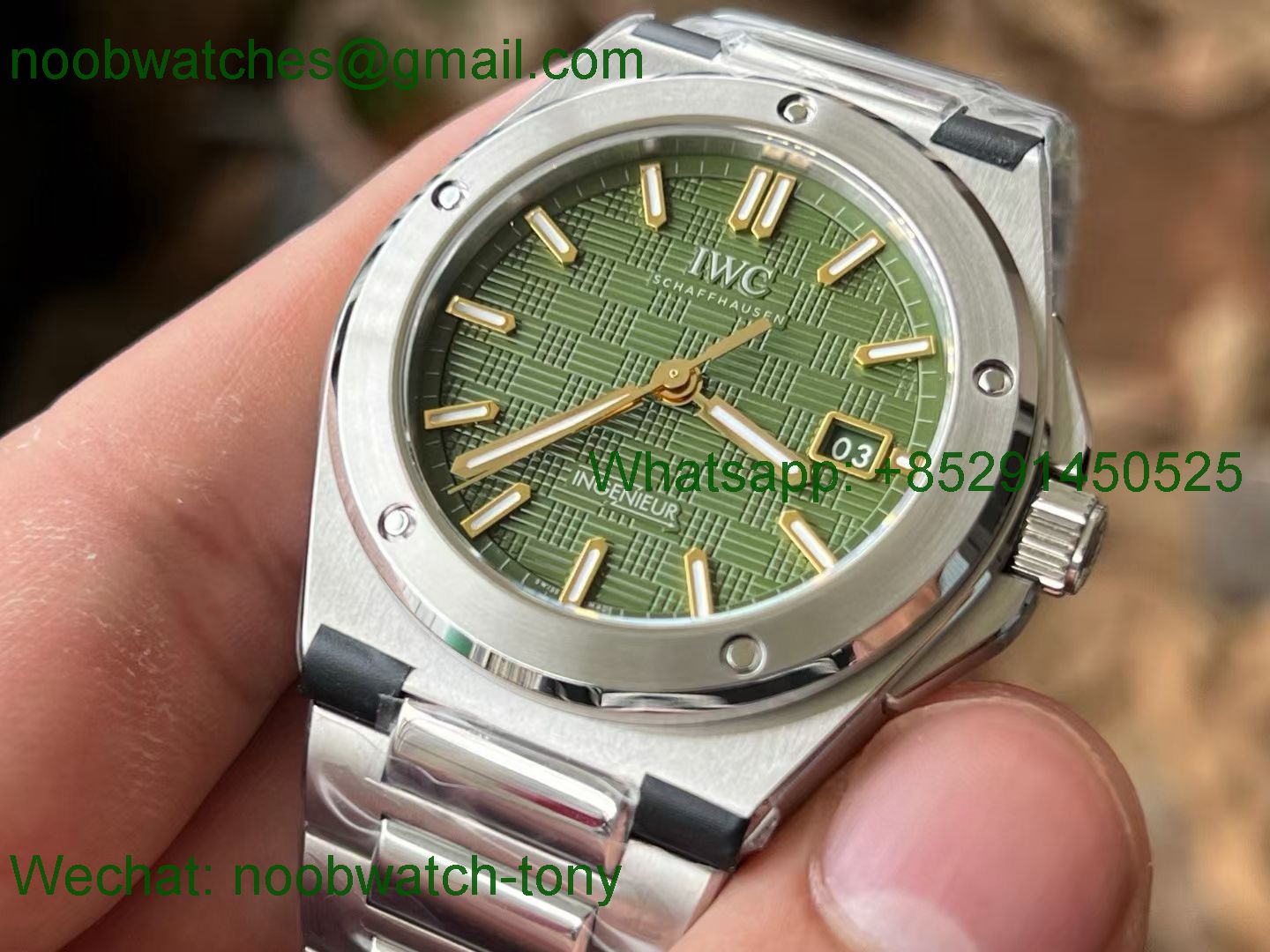 Replica IWC Ingenieur IW328903 V7F SuperClone Green Dial 2892