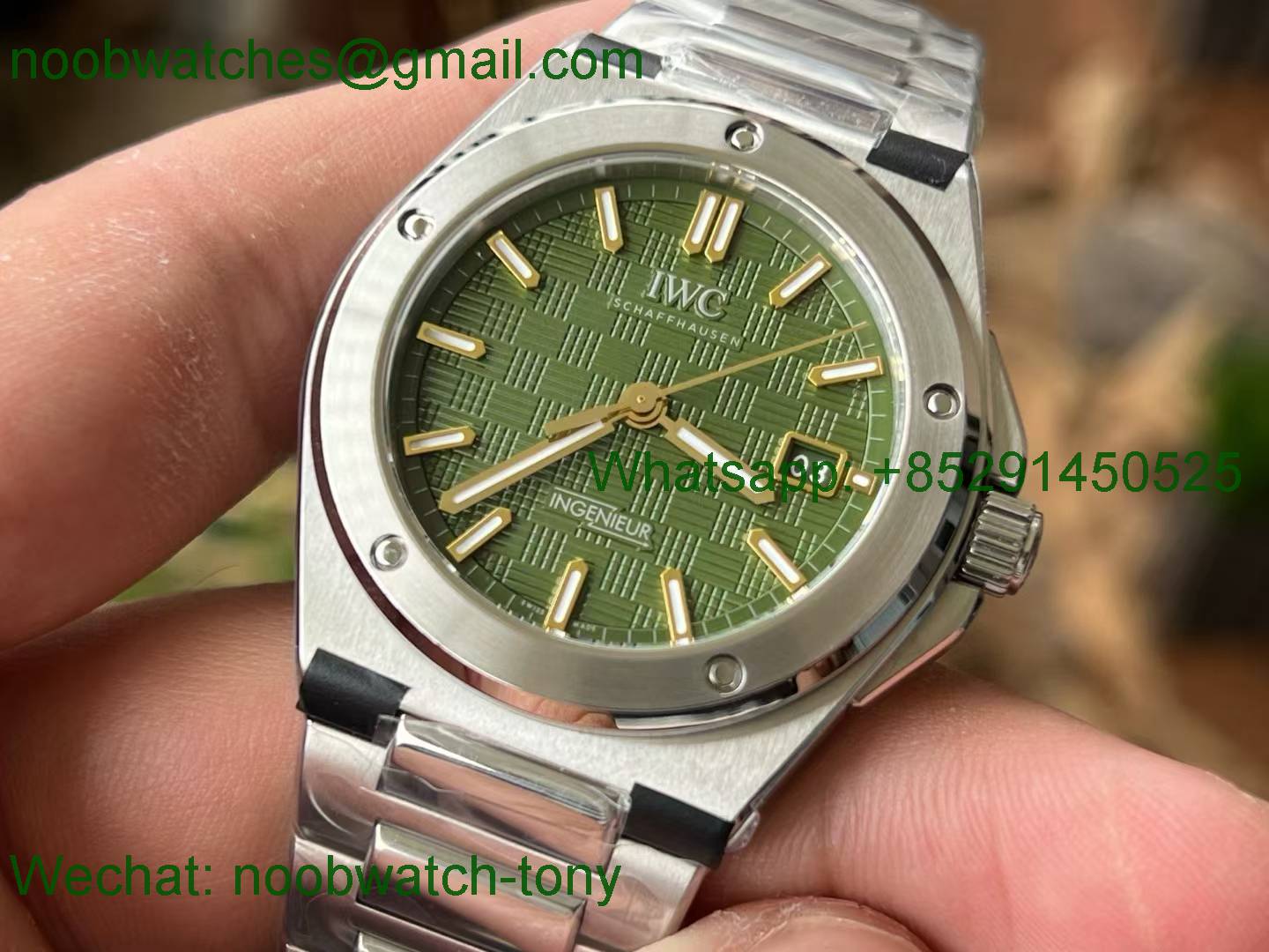Replica IWC Ingenieur IW328903 V7F SuperClone Green Dial 2892