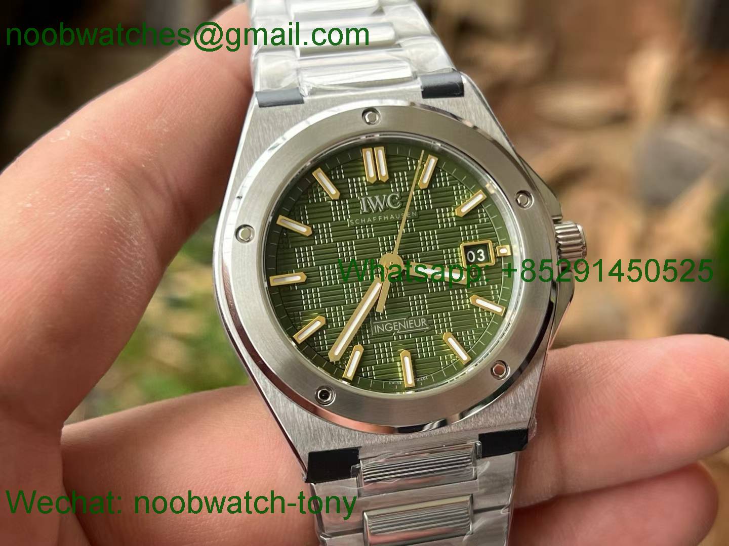 Replica IWC Ingenieur IW328903 V7F SuperClone Green Dial 2892