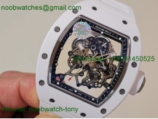 Replica Richard Mille RM055 White Ceramic ZF V3 1:1 SuperCLone Skeleton RMUL2 