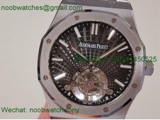 Replica Audemars Piguet AP Royal Oak 41mm Tourbillon SS BBS Best SuperCLone Gray Dial