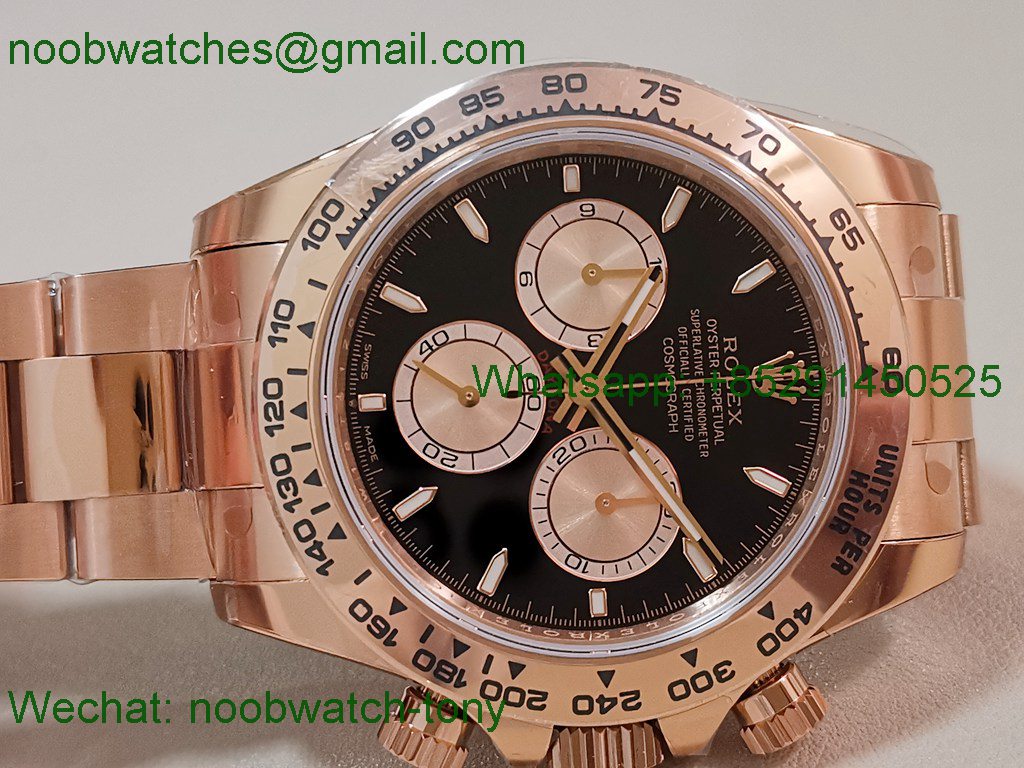 Replica Rolex Daytona 126505 Rose Gold Gain Weight VSF 1:1 Best SuperCLone Black Dial DD4131