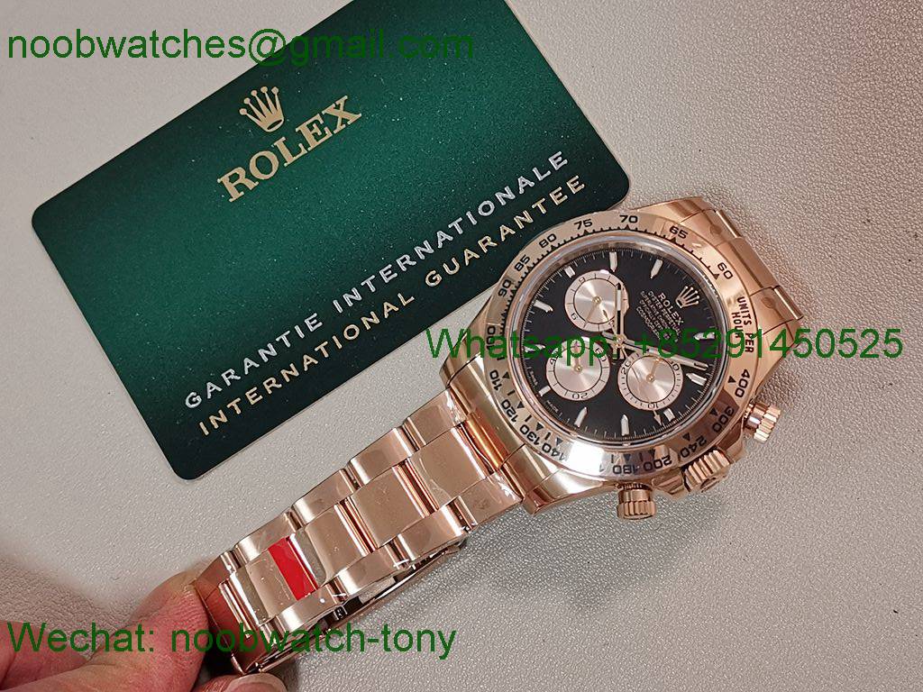 Replica Rolex Daytona 126505 Rose Gold Gain Weight VSF 1:1 Best SuperCLone Black Dial DD4131