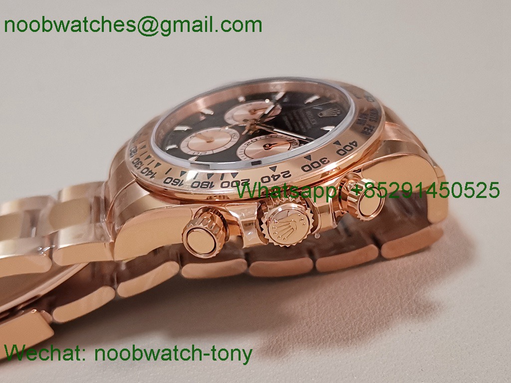 Replica Rolex Daytona 126505 Rose Gold Gain Weight VSF 1:1 Best SuperCLone Black Dial DD4131