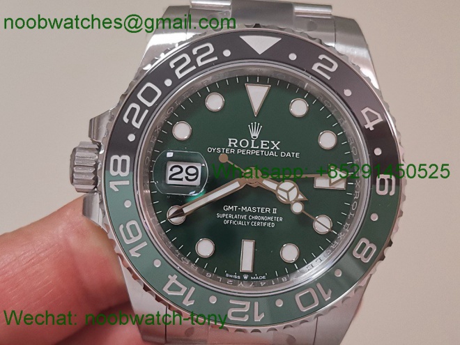 Replica Rolex GMT Master II 126729 VTNR Green Dial VSF Best SuperClone DD3285 CHS V3