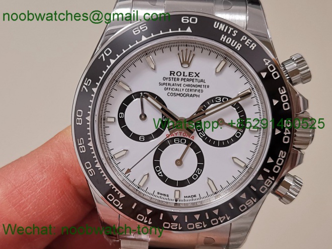 Replica Rolex Daytona 126500 VSF Best SuperClone 904L White Dial DD4131
