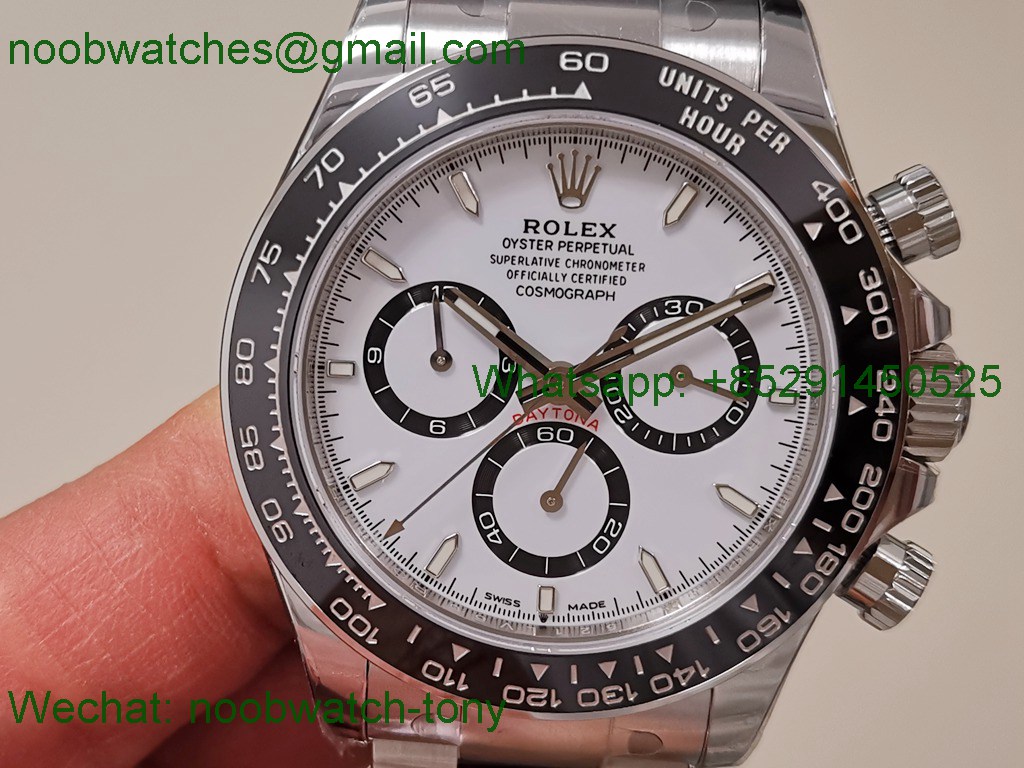 Replica Rolex Daytona 126500 VSF Best SuperClone 904L White Dial DD4131