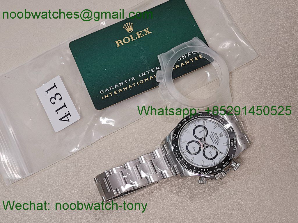 Replica Rolex Daytona 126500 VSF Best SuperClone 904L White Dial DD4131