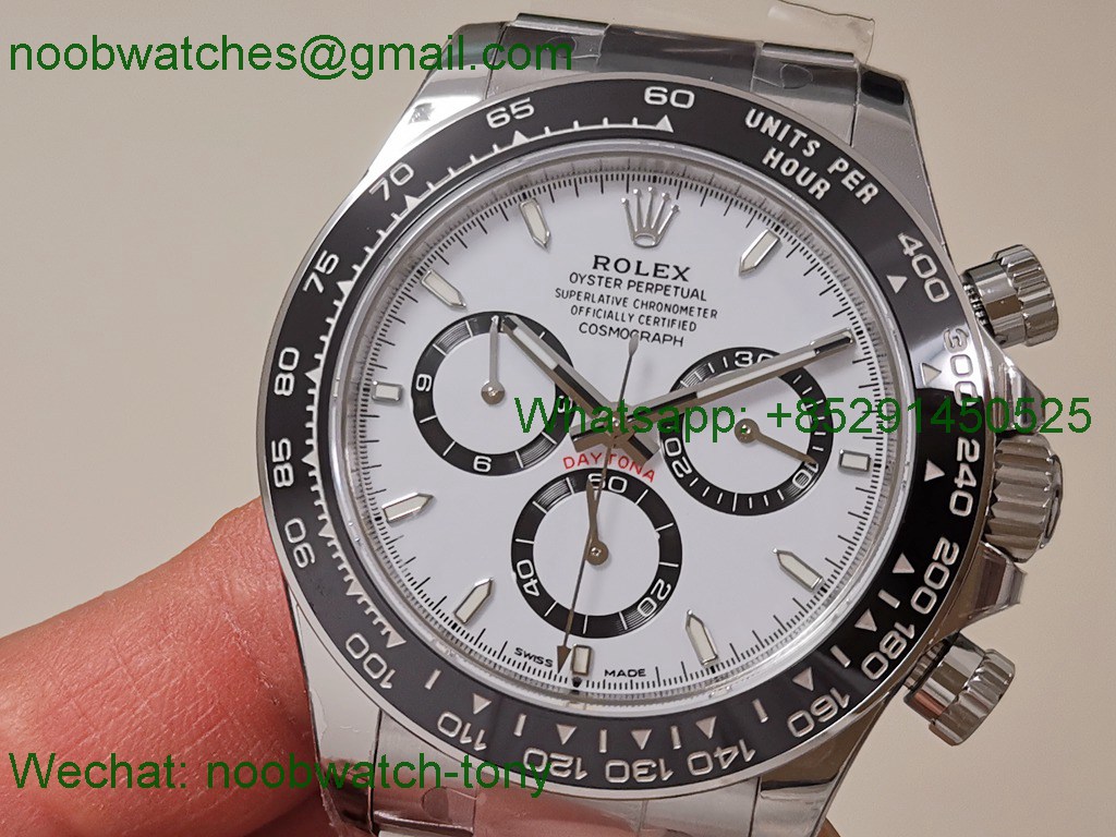 Replica Rolex Daytona 126500 VSF Best SuperClone 904L White Dial DD4131