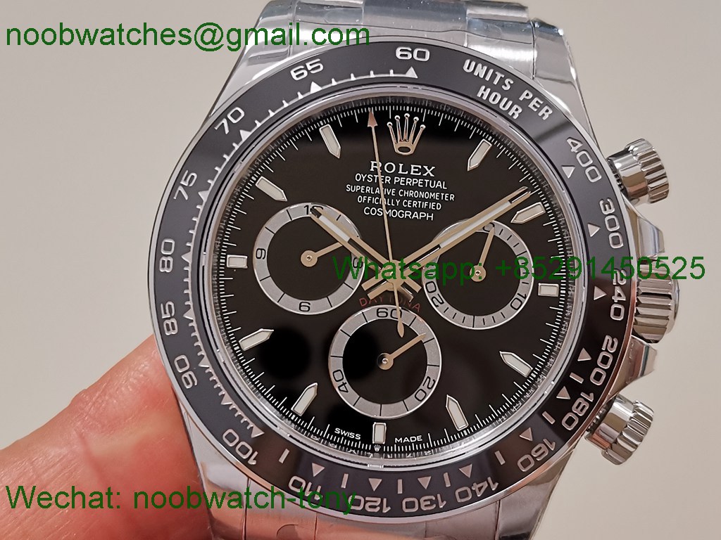 Replica Rolex Daytona 126500 VSF Best SuperClone 904L Black Dial DD4131
