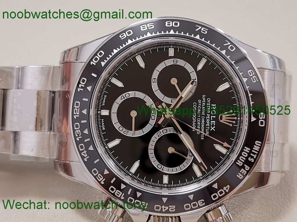 Replica Rolex Daytona 126500 VSF Best SuperClone 904L Black Dial DD4131