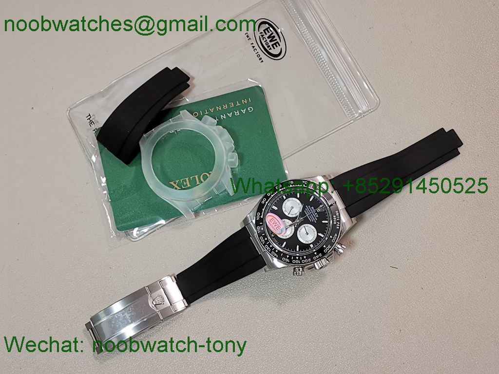 Replica Rolex Daytona 126519 Black Silver Dial EWE OysterFlex A4131