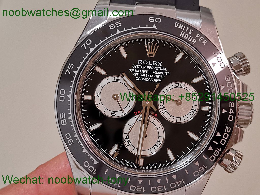 Replica Rolex Daytona 126519 Black Silver Dial EWE OysterFlex A4131