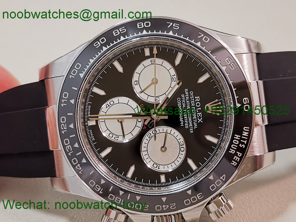 Replica Rolex Daytona 126519 Black Silver Dial EWE OysterFlex A4131