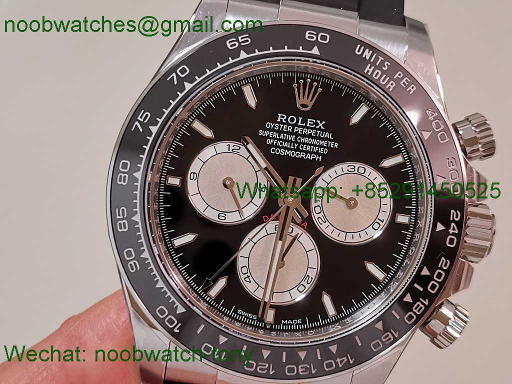 Replica Rolex Daytona 126519 Black Silver Dial EWE OysterFlex A4131