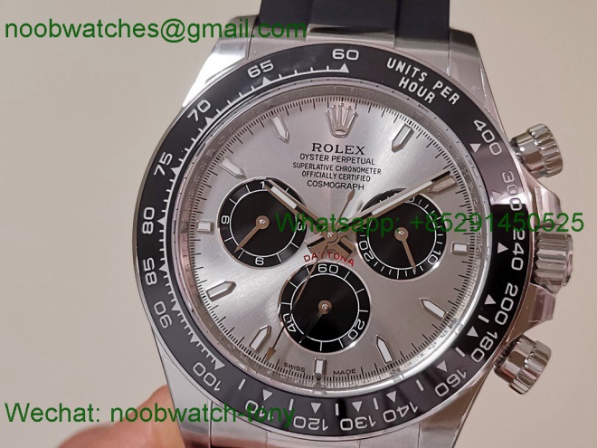 Replica Rolex Daytona 126519LN Grey Dial OysterFlex EWE A4131
