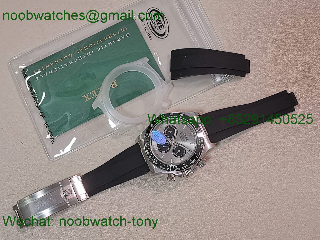 Replica Rolex Daytona 126519LN Grey Dial OysterFlex EWE A4131